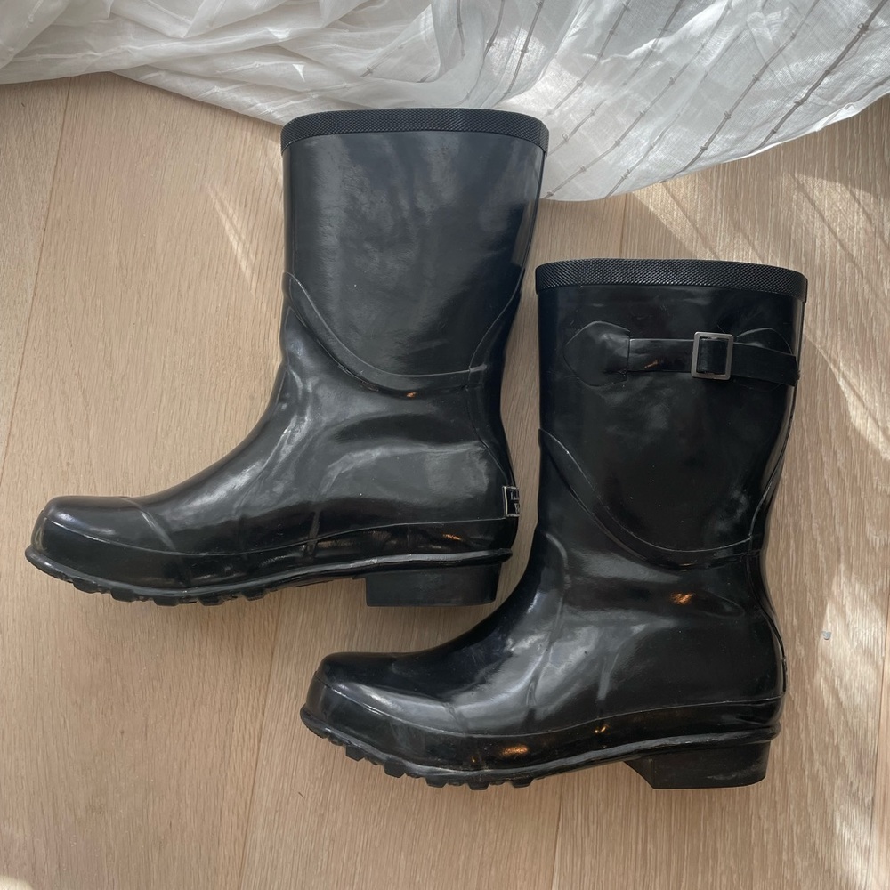 LL Bean Wellies Rubber Rain Boots Women Size 8